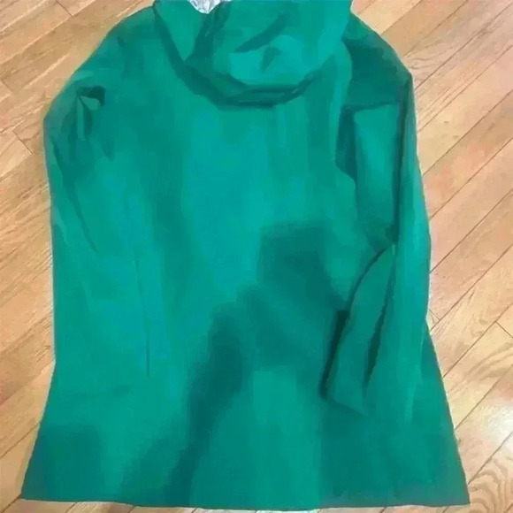 Calvin Klein Women’s Small Green Windbreaker Jacket Zip Pockets Drawstring Logo - Picture 3 of 10
